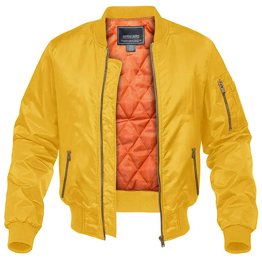 Chaqueta Bomber Estilo Aviador con Forro Térmico