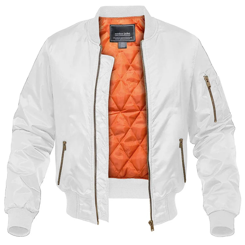 Chaqueta Bomber Estilo Aviador con Forro Térmico