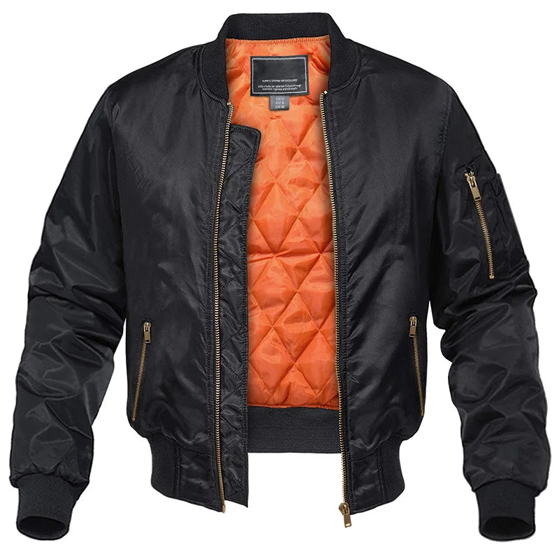 Chaqueta Bomber Estilo Aviador con Forro Térmico