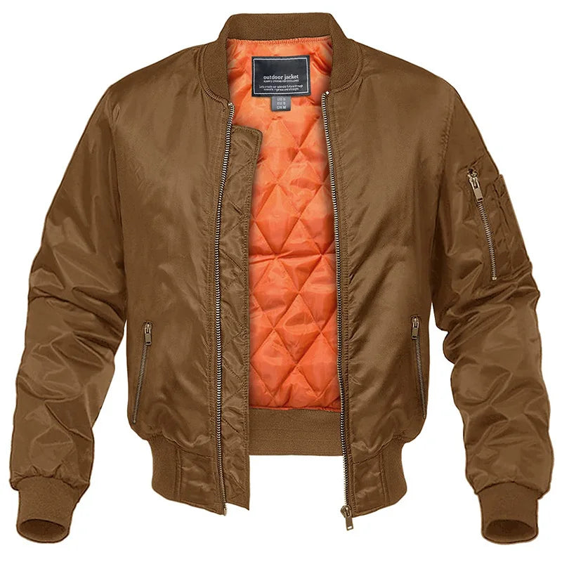 Chaqueta Bomber Estilo Aviador con Forro Térmico