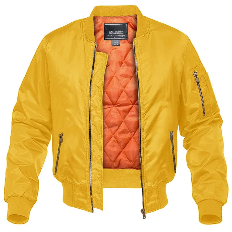 Chaqueta Bomber Estilo Aviador con Forro Térmico