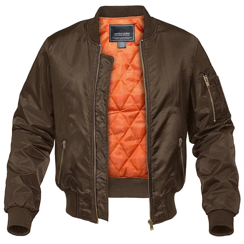 Chaqueta Bomber Estilo Aviador con Forro Térmico