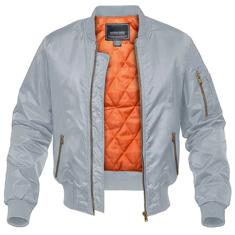 Chaqueta Bomber Estilo Aviador con Forro Térmico