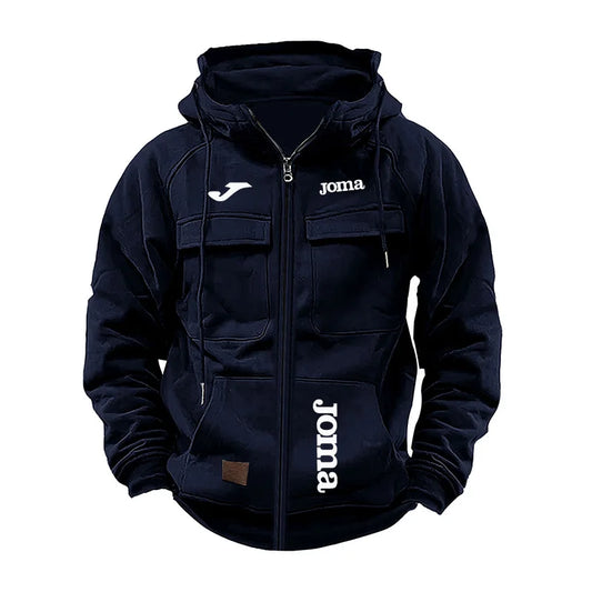 Chaqueta Táctica Joma con Capucha - Estilo Urbano y Bolsillos Cargo