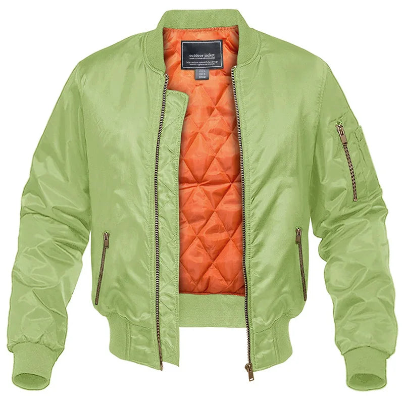 Chaqueta Bomber Estilo Aviador con Forro Térmico